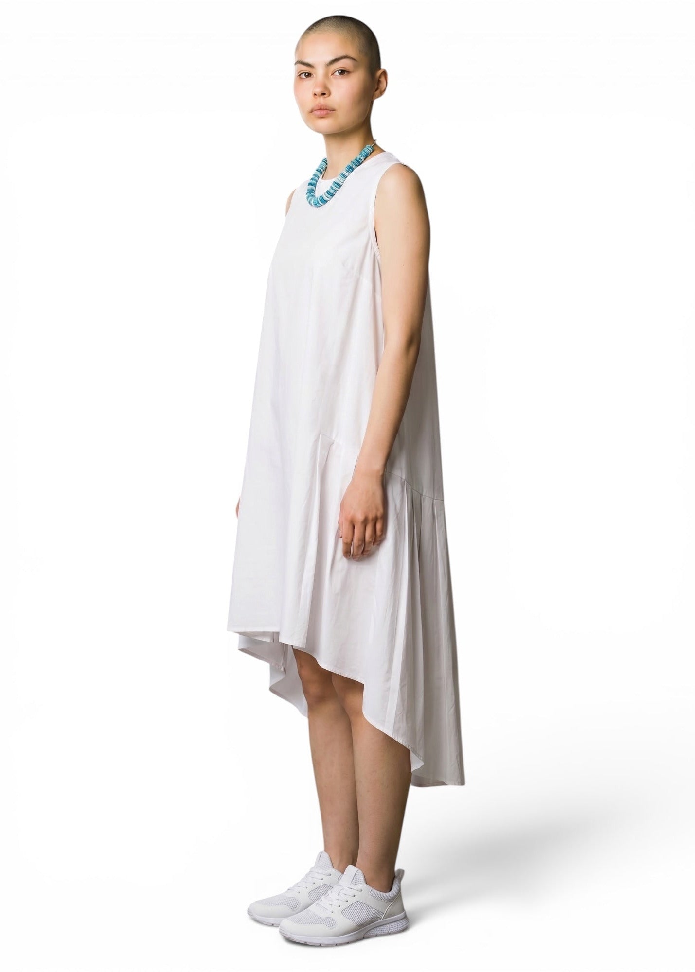 KAMUFLAGE - Sommer Kleid Weiß "Faltenrock"