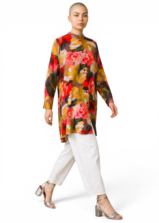 KAMUFLAGE - A-Form Bluse "Blumenprint"