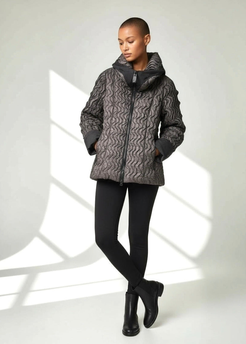 KAMUFLAGE - Desinger Jacke - Einzelstück - antrazit/grau