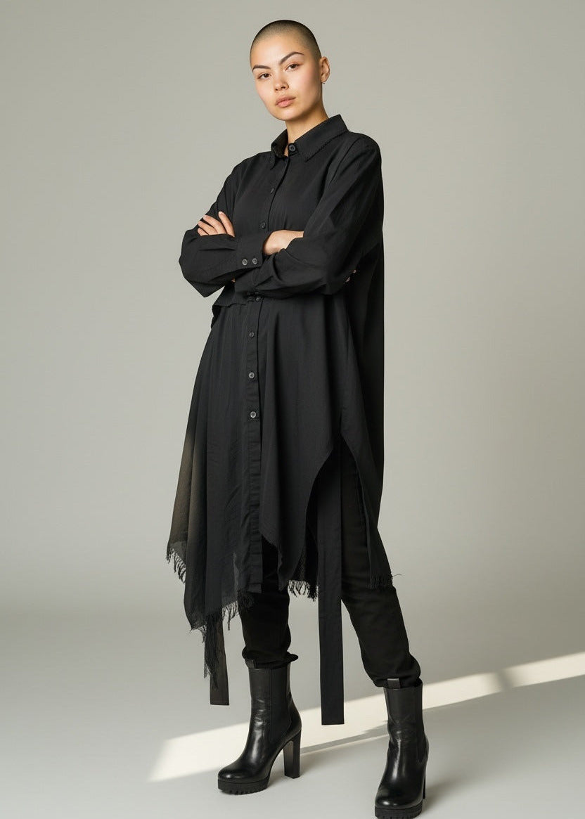 SanctaMuerte "Blusen Tunika" Schwarz