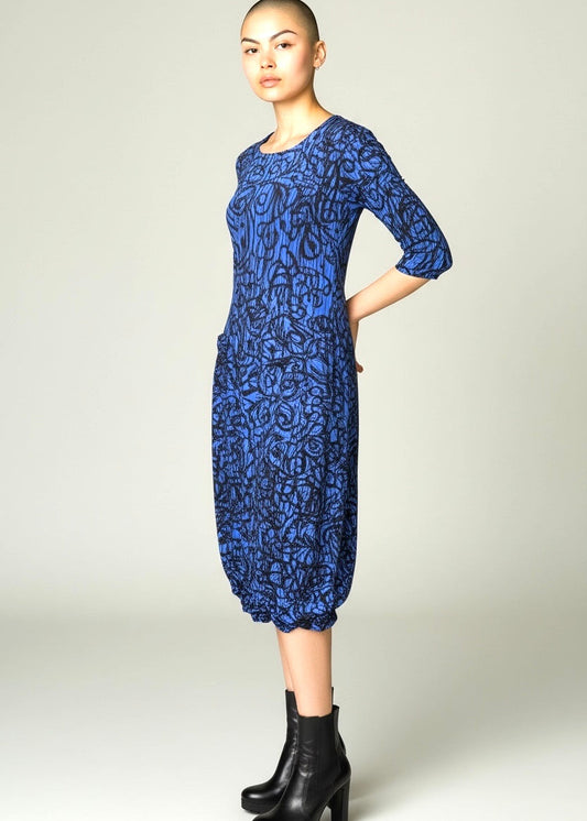 SMASH POCKET Plissee Kleid "Lapis Gems"