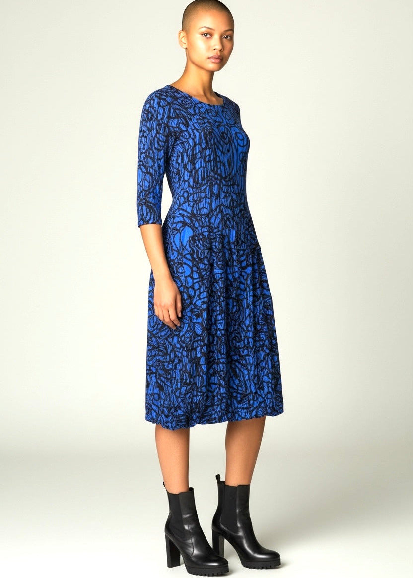 SMASH POCKET Plissee Kleid "Lapis Gems"