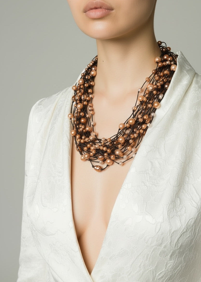 Handgefertigte Lighting Pearls Kette