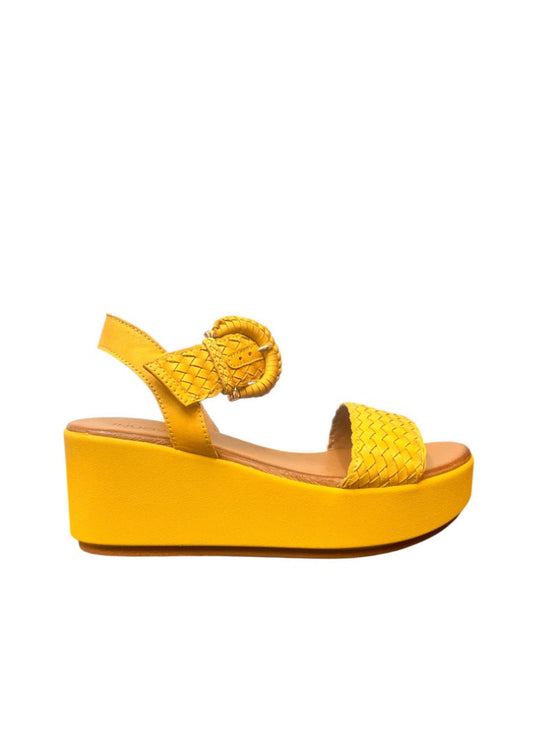 Senfgelbe Sommer Sandalette
