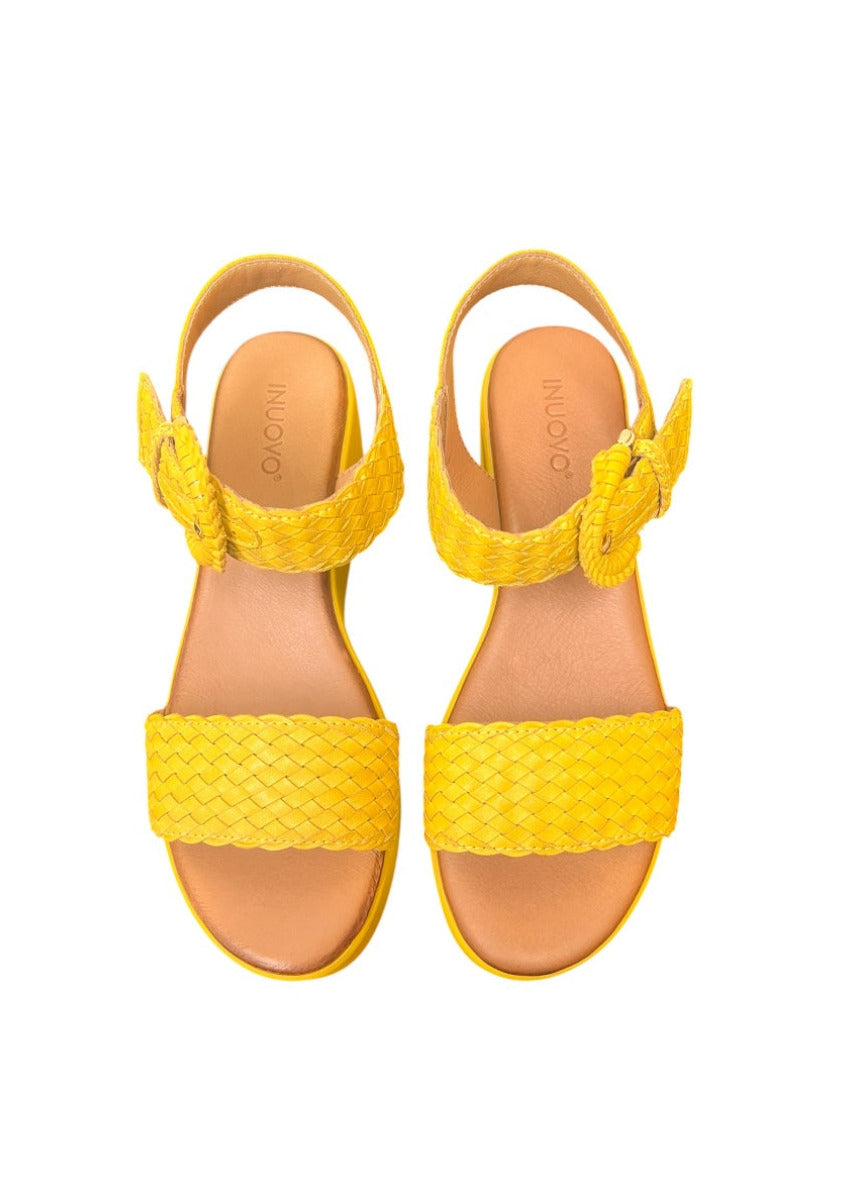 Senfgelbe Sommer Sandalette