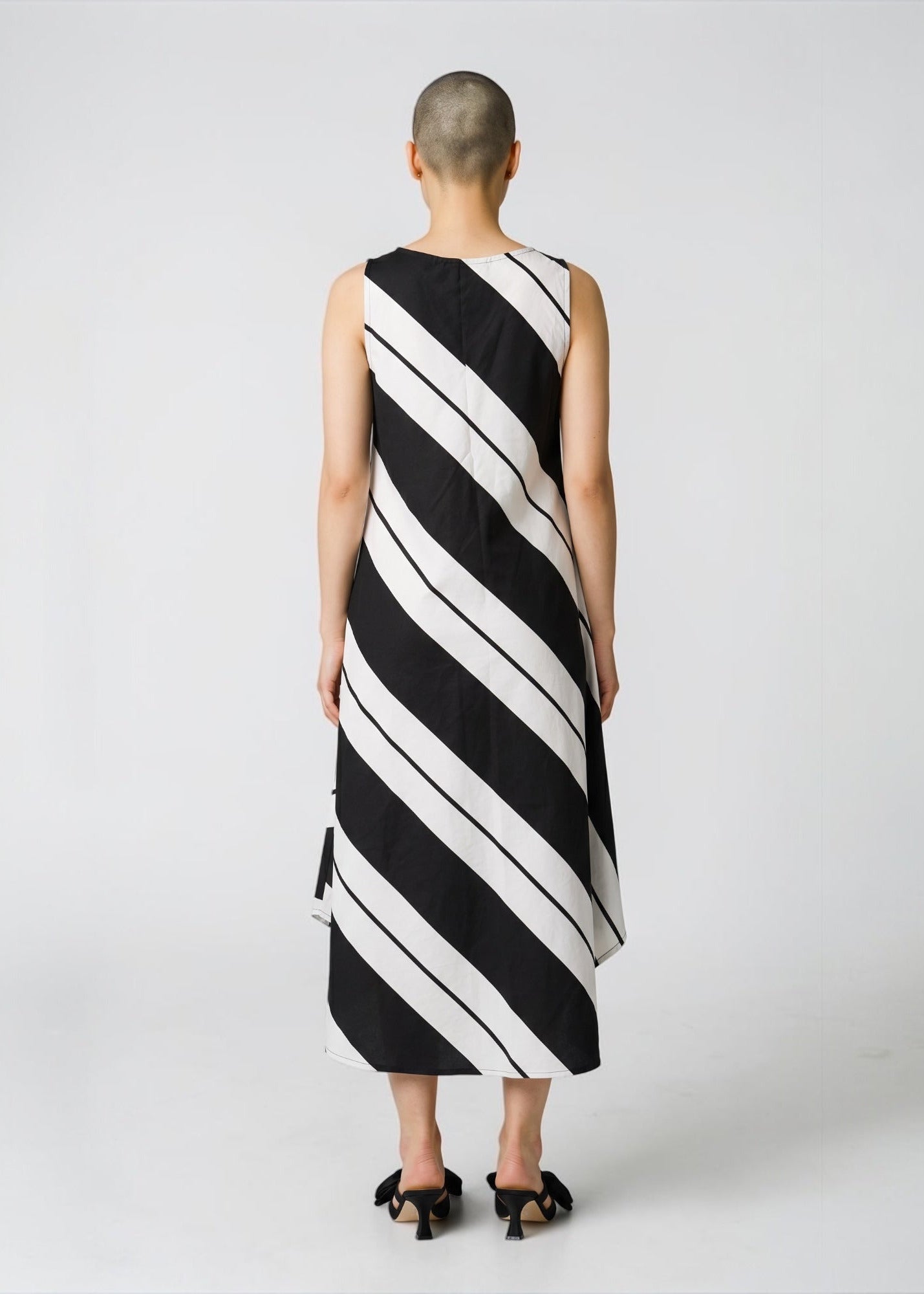 KAMUFLAGE Kleid schwarz/weiß Streifen