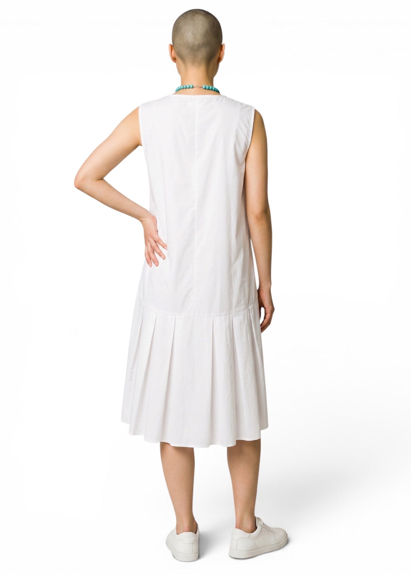 KAMUFLAGE - Sommer Kleid Weiß "Faltenrock"