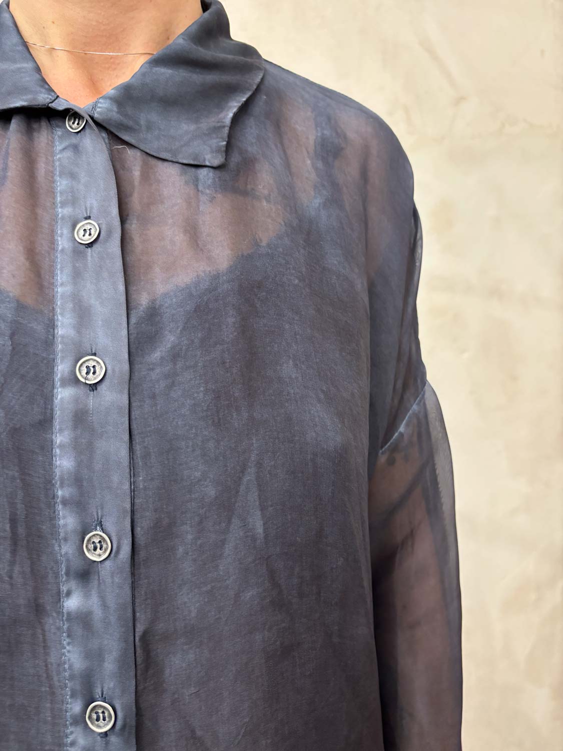 Transparente Bluse "CAMICIA" SanctaMuerte Italy