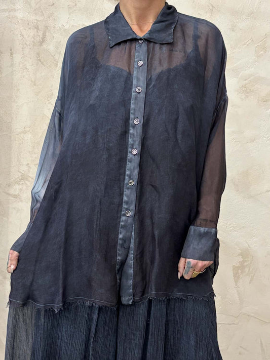 Transparente Bluse "CAMICIA" SanctaMuerte Italy